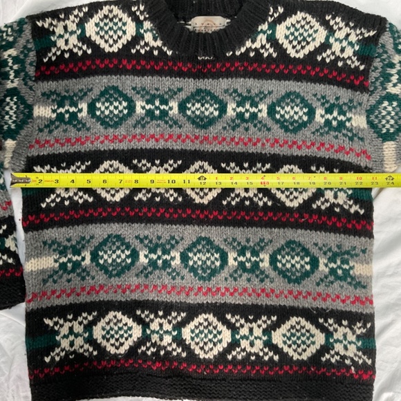 Men’s small or Women’s large chunky 100% wool sweater by Nuevo Americana - Picture 3 of 9